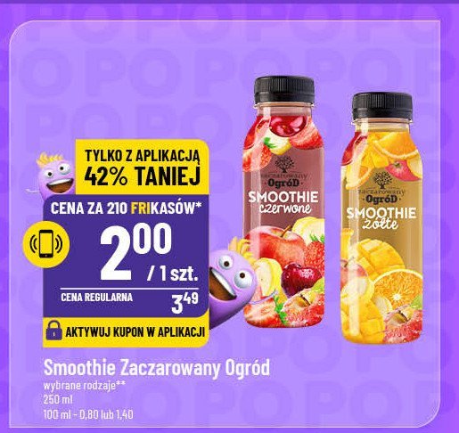 Smoothie czerwone Zaczarowany ogród promocja