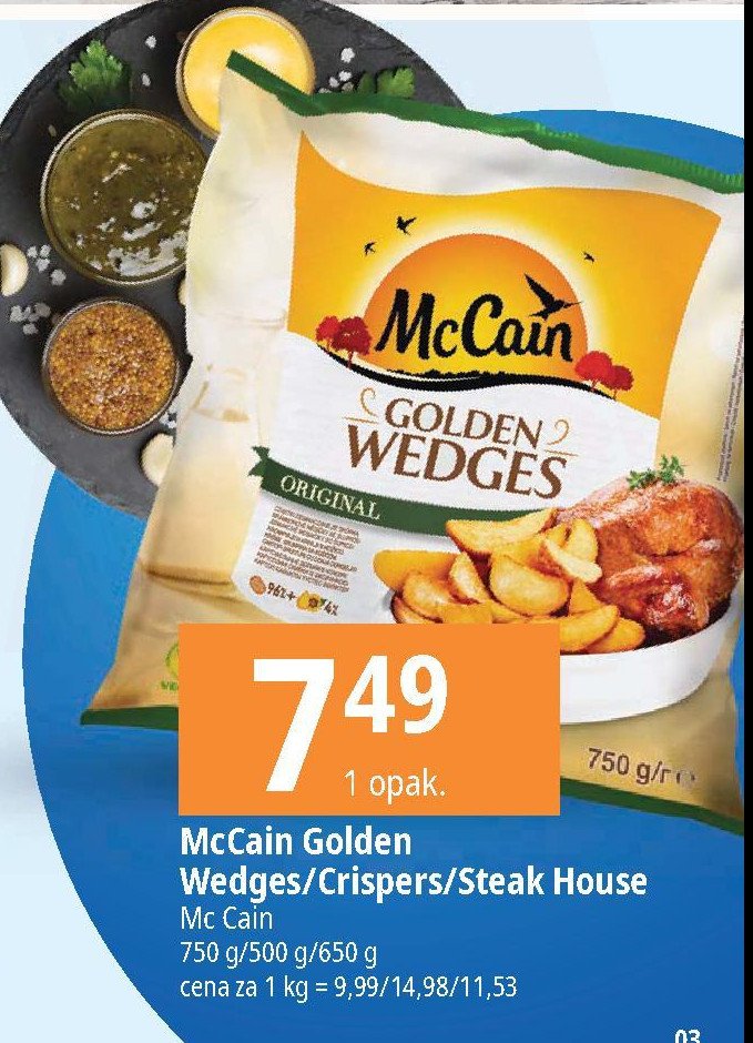 Cząstki ziemniaka original Mccain golden wedges promocja