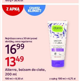 Balsam do cia艂a bio-lawenda Alterra promocja