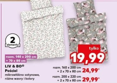 Komplet pościeli 140 x 200 cm + 70 x 80 cm Liv & bo promocja