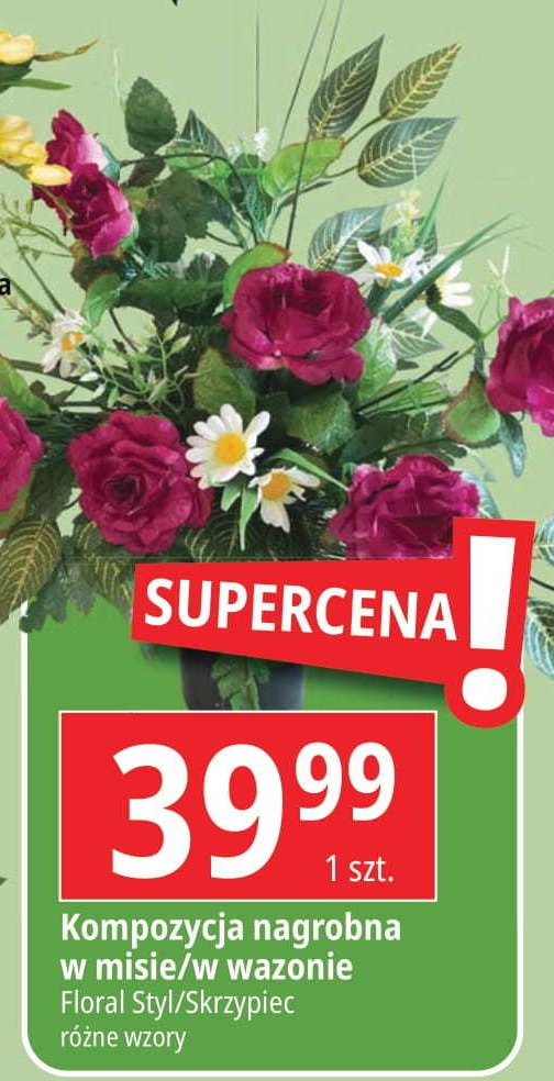 Kompozycja nagrobna w misie Floral styl promocja