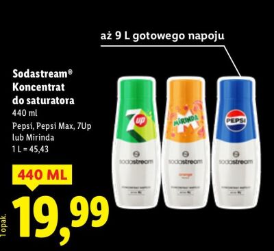Koncentrat do saturatora Pepsi Max 440 ml promocja w Lidl