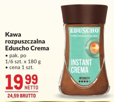Kawa rozpuszczalna Eduscho Crema promocja w Makro