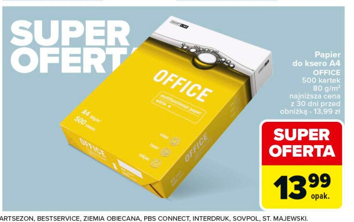 Papier ksero office a4 promocja