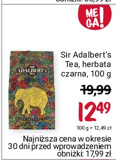 Herbata czarna Sir adalbert's tea promocja