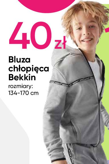 Bluza z kapturem chłopięca 134-170 cm Bekkin promocja
