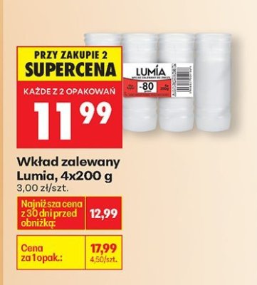 Wkład zalewany 4x200 g promocja w Biedronka