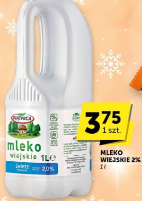 Mleko wiejskie 2% promocja w Euro Sklep