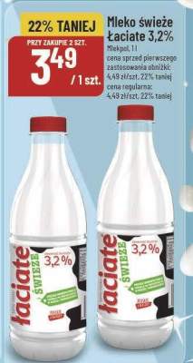 Mleko świeże Łaciate 3,2% promocja w POLOmarket