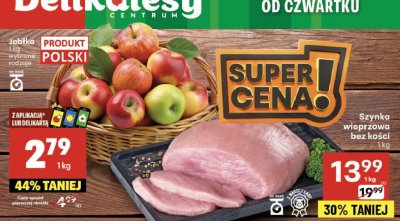 Szynka wieprzowa bez kości Delikatesy Centrum promocja