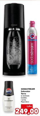 Saturator Terra w zestawie z butelką i syropem Sodastream promocja w Kaufland