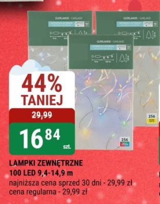 Lampki zewnętrzne LED 100 LED 9,4-14,9 m promocja w bi1