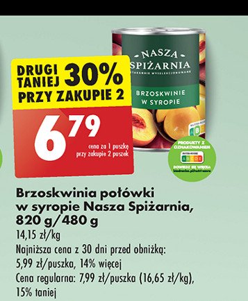 Brzoskwinie w syropie Nasza spiżarnia promocja