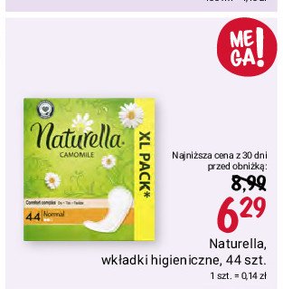 Wkładki higieniczne normal camomile Naturella classic promocja