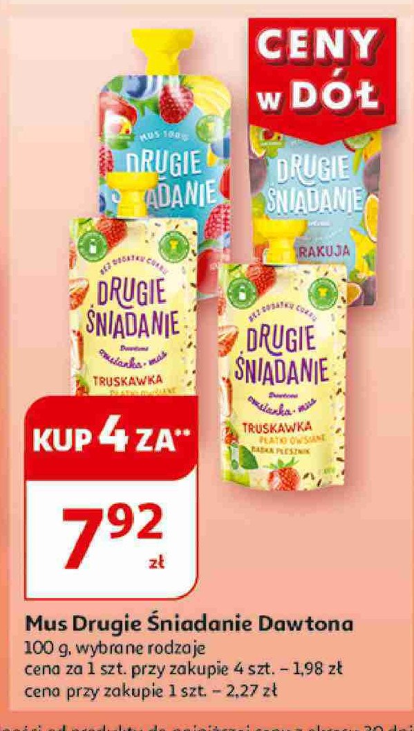 Mus marakuja-brzoskwinia-banan Drugie śniadanie promocja