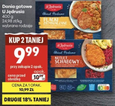 Dania gotowe U Jędrusia wybrane rodzaje promocja w Delikatesy Centrum