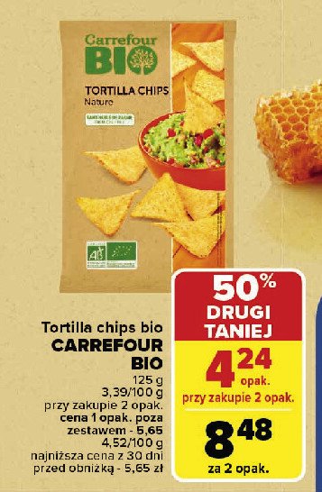 Chipsy tortilla classic Carrefour bio promocja