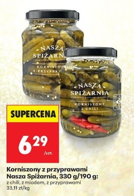 Korniszony z miodem promocja w Biedronka
