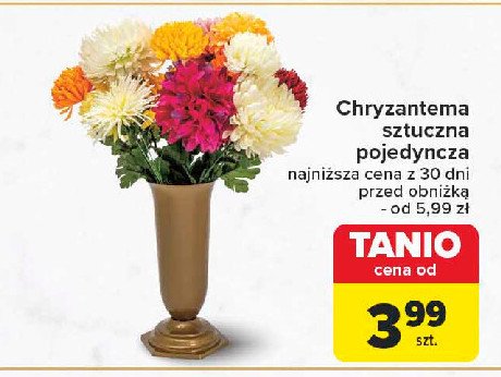 Chryzantema sztuczna promocja