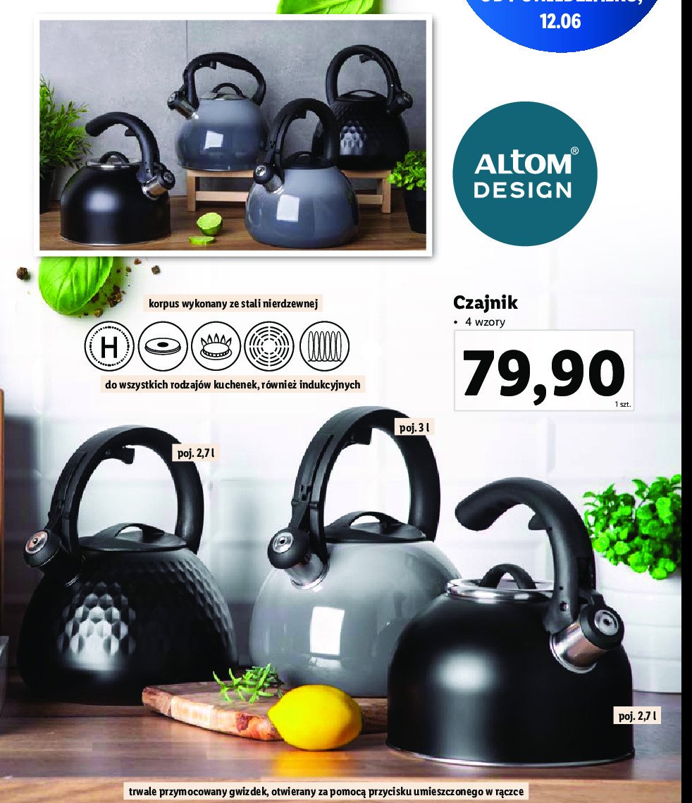 Czajnik poj. 3 l Altom design promocja