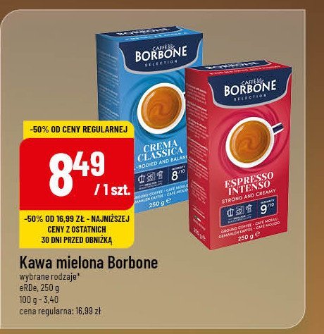 Kawa Borbone crema classica promocja w POLOmarket
