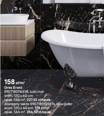 Płytki Gres Erato luxo mat/poler 120x60cm promocja w Castorama