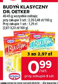 Budyń śmietankowy Dr. oetker słodka chwila promocja