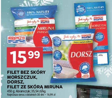 Dorsz bałtycki filet bez skóry Abramczyk promocja w Stokrotka