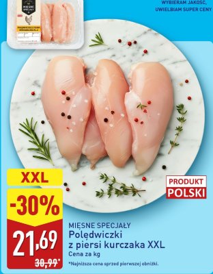 Polędwiczki z piersi kurczaka XXL promocja w Aldi