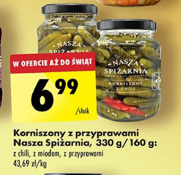 Korniszony z chili Nasza spiżarnia promocja w Biedronka