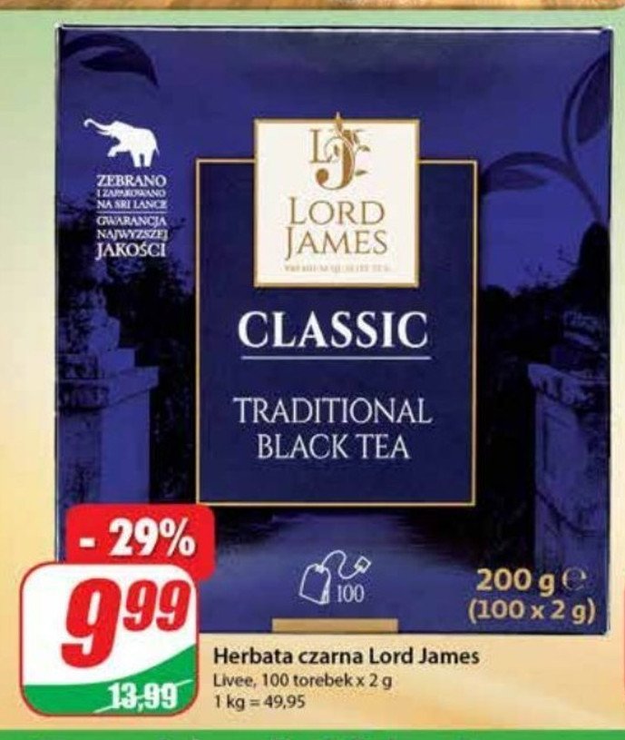 Herbata black tea classic Lord james promocja
