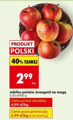 Jabłka polskie Jonagold na wagę promocja w Biedronka