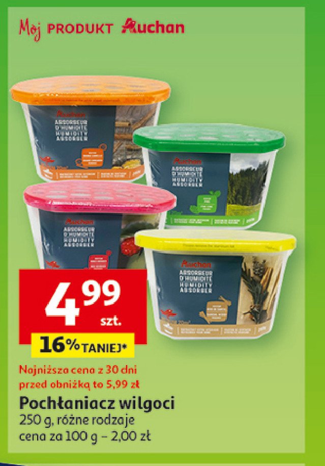 Poch艂aniacz wilgoci zielony Auchan r贸偶norodne (logo czerwone) promocja