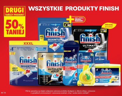 Wszystkie produkty Finish DRUGI -50% promocja w Biedronka