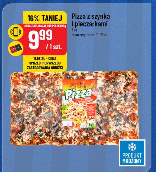 Pizza z szynką i pieczarkami promocja