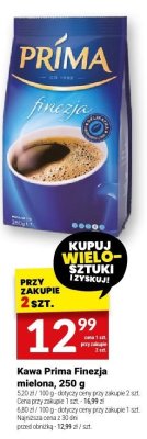 Kawa Prima Finezja mielona, 250 g promocja w Twój Market