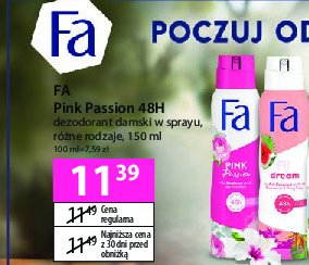 Dezodorant lotus-fresh FA LOTUS DREAM promocja