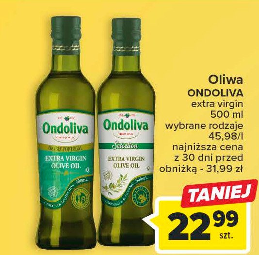 Oliwa z oliwek extra vergine ONDOLIVA promocja