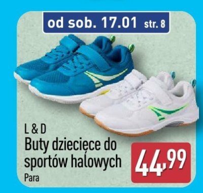 Buty dziecięce do sportów halowych L & D promocja w Aldi