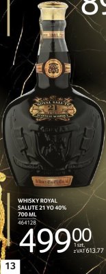 Whisky Royal Salute 21 YO 40% 700 ML promocja w Selgros