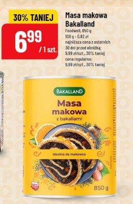 Masa makowa Bakalland promocja w POLOmarket