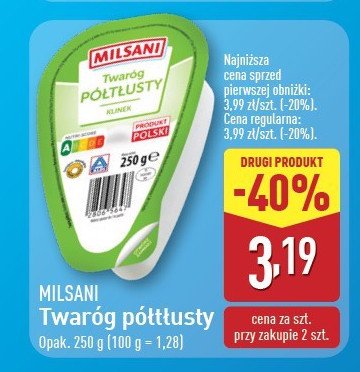 Twaróg półtłusty Milsani promocja w Biedronka
