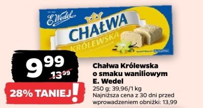 Chałwa Królewska o smaku waniliowym promocja w Netto