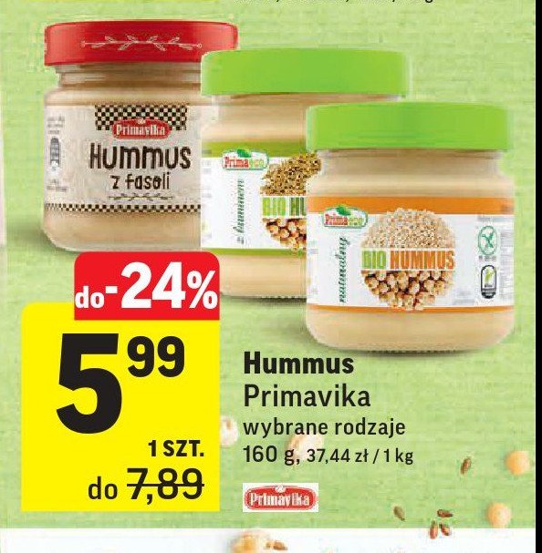 Hummus naturalny bio Primaeco promocja