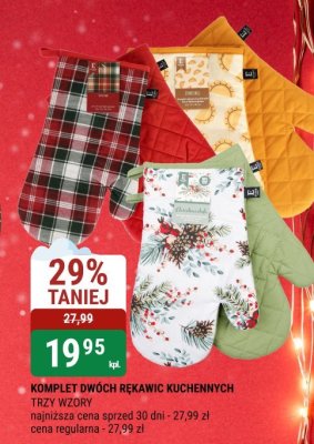 Komplet dwóch rękawic kuchennych, trzy wzory promocja w bi1
