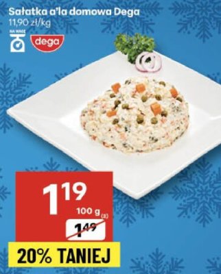 Sałatka a'la domowa Dega promocja w Delikatesy Centrum