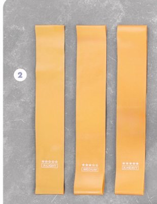 Akcesoria fitness: zestaw 3 minitaśm oporowych 3,4 kg, 6,6 kg i 10 kg promocja w Biedronka