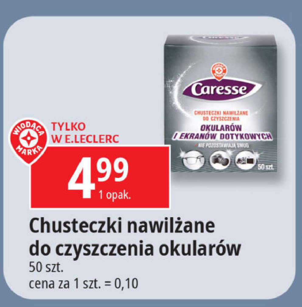 Chusteczki do czyszczenia okularów Wiodąca marka caresse promocja