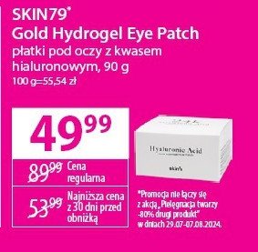 Płatki pod oczy z kolagenem 24k Skin79 promocja