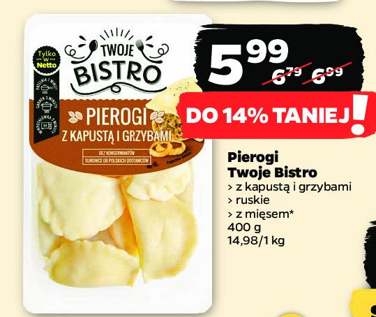 Pierogi ruskie z kapustą i grzybami promocja